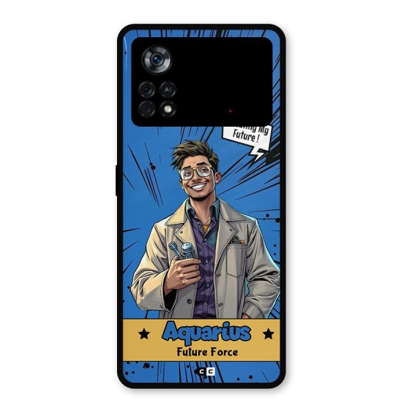 Aquarius Force Metal Back Case for Poco X4 Pro 5G