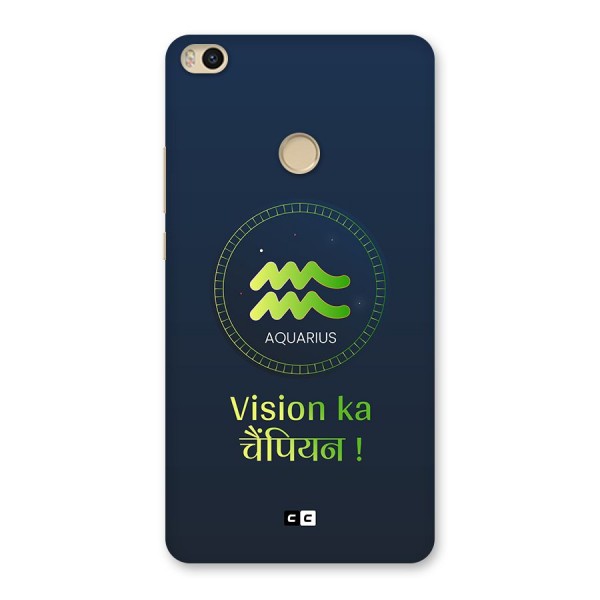 Aquarius Vision Back Case for Mi Max 2