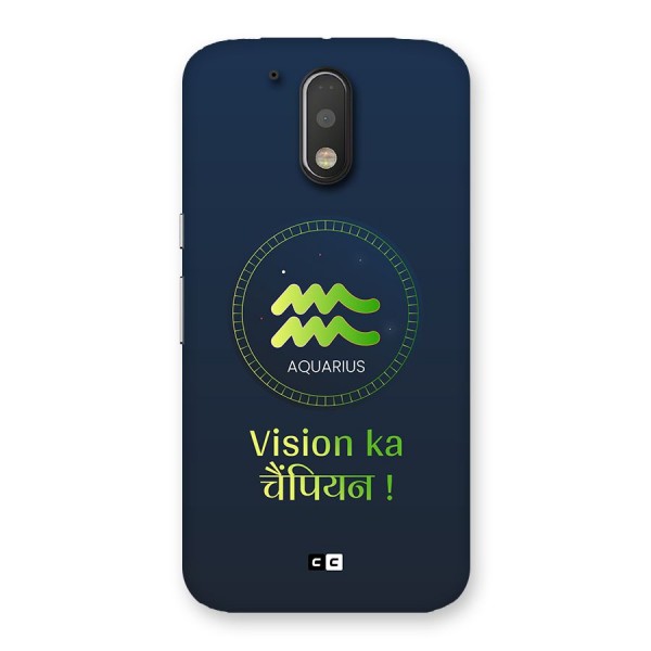 Aquarius Vision Back Case for Moto G4 Plus