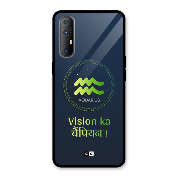 Aquarius Vision Glass Back Case for Oppo Reno3 Pro