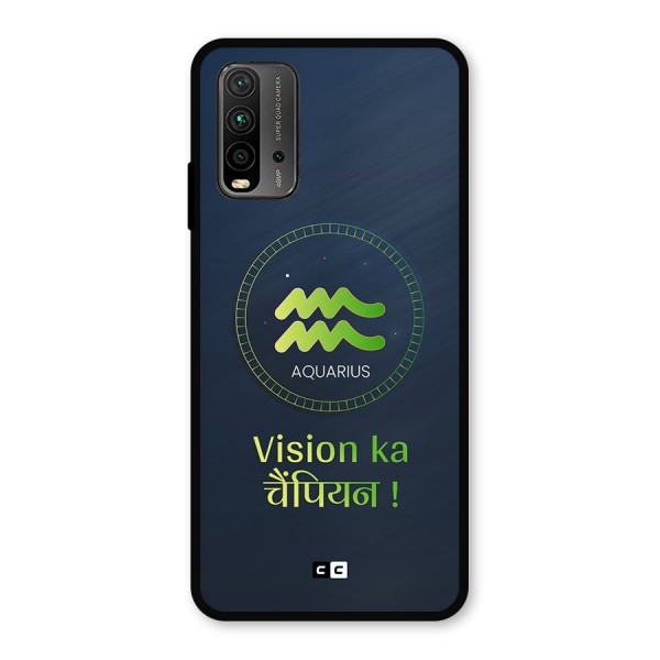 Aquarius Vision Metal Back Case for Redmi 9 Power