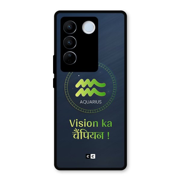 Aquarius Vision Metal Back Case for Vivo V27 Pro