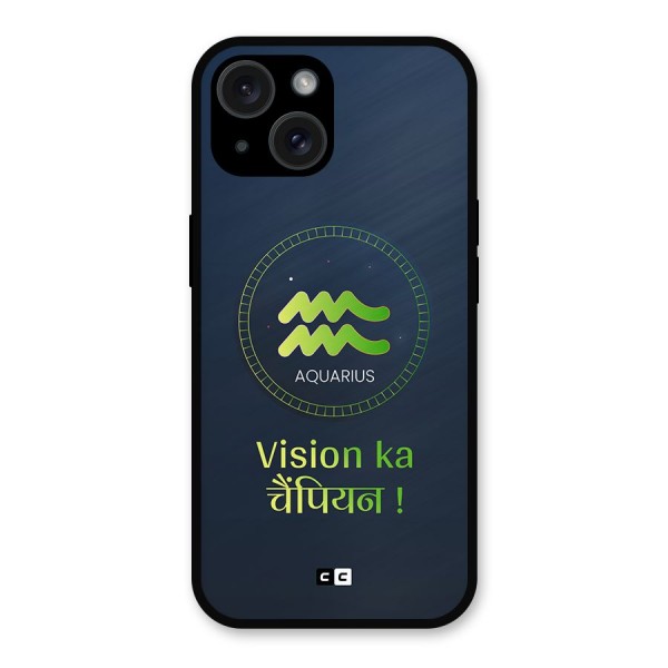 Aquarius Vision Metal Back Case for iPhone 15