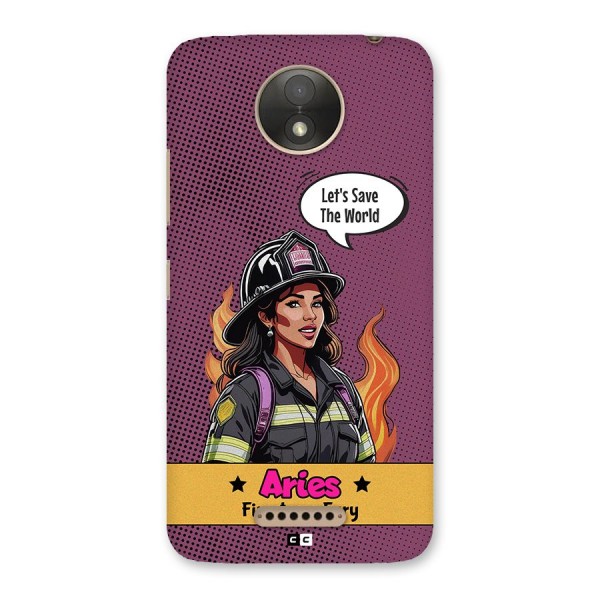 Aries Fury Back Case for Moto C Plus