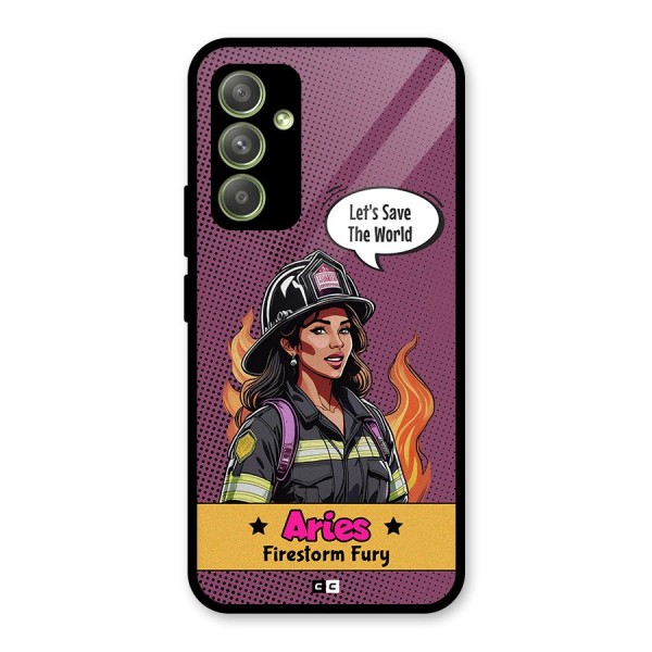 Aries Fury Glass Back Case for Galaxy A54