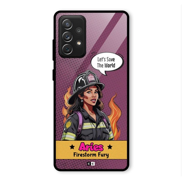 Aries Fury Glass Back Case for Galaxy A72