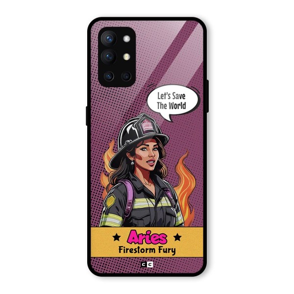 Aries Fury Glass Back Case for OnePlus 9R