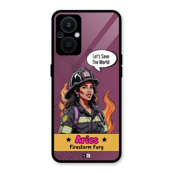 Aries Fury Glass Back Case for Oppo F21s Pro 5G
