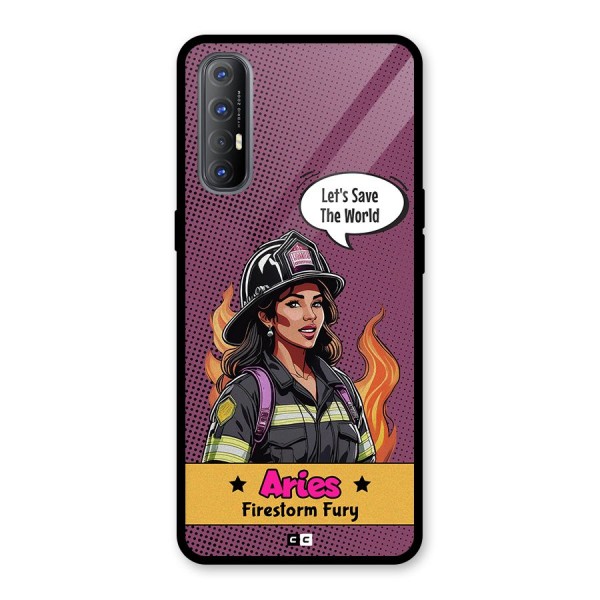 Aries Fury Glass Back Case for Oppo Reno3 Pro