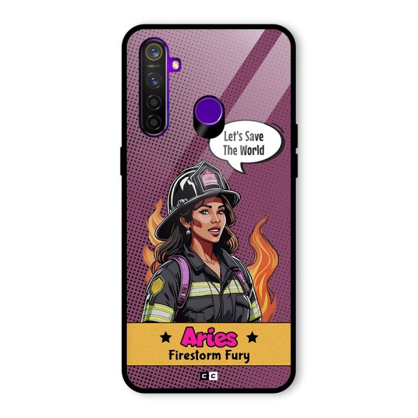 Aries Fury Glass Back Case for Realme 5 Pro