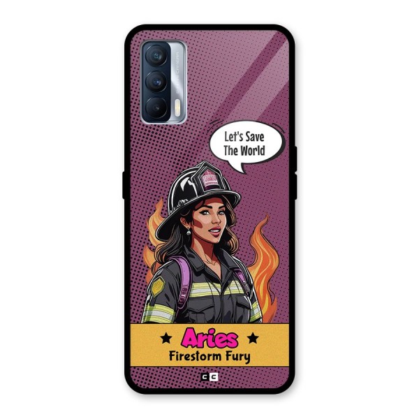 Aries Fury Glass Back Case for Realme X7