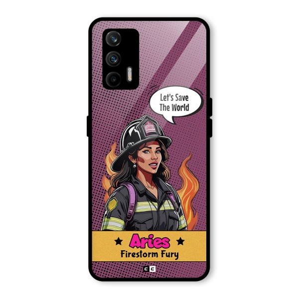 Aries Fury Glass Back Case for Realme X7 Max