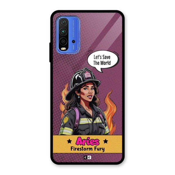 Aries Fury Glass Back Case for Redmi 9 Power