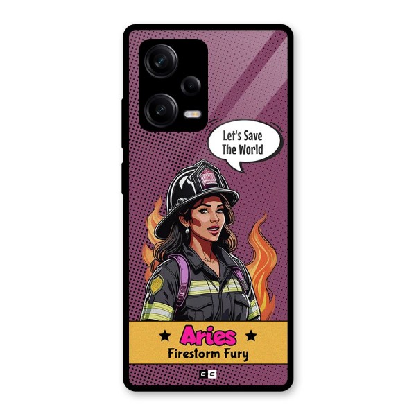 Aries Fury Glass Back Case for Redmi Note 12 Pro