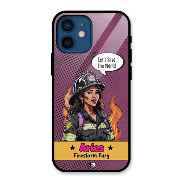 Aries Fury Glass Back Case for iPhone 12 Mini