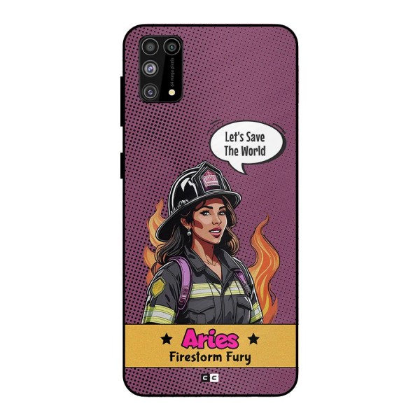 Aries Fury Metal Back Case for Galaxy F41