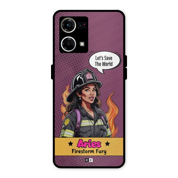 Aries Fury Metal Back Case for Oppo F21s Pro 4G