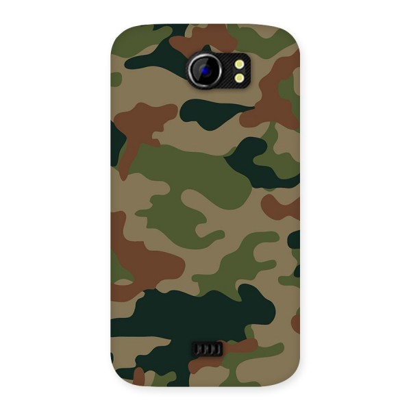 Army Camouflage Back Case for Micromax Canvas 2 A110