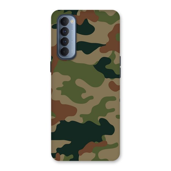 Army Camouflage Back Case for Oppo Reno4 Pro