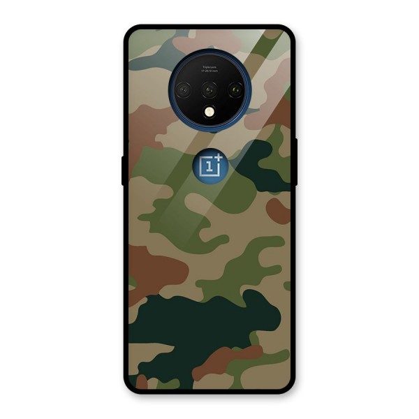 Army Camouflage Glass Back Case for OnePlus 7T