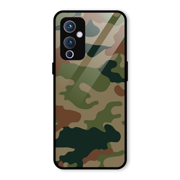 Army Camouflage Glass Back Case for OnePlus 9
