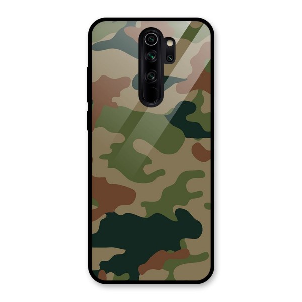 Army Camouflage Glass Back Case for Redmi Note 8 Pro