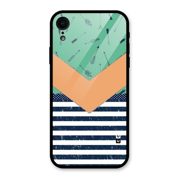 Arrows and Stripes Glass Back Case for iPhone XR