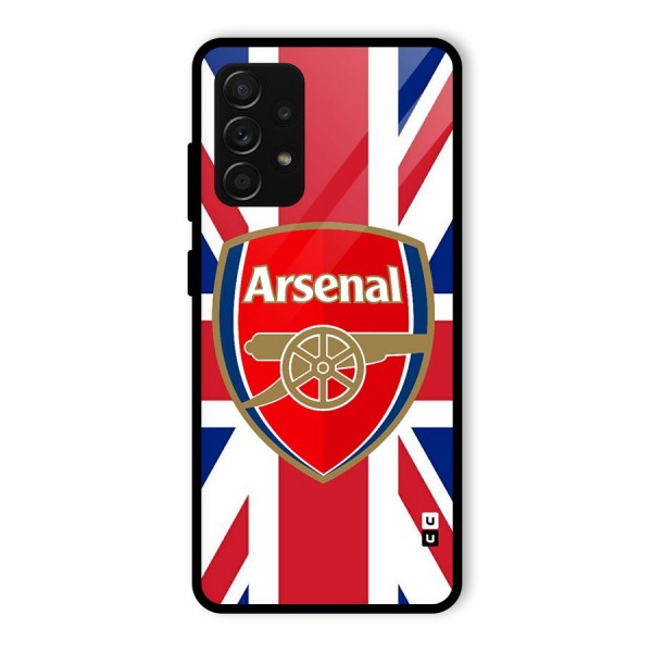 Arsenal Flag Glass Back Case for Galaxy A53 5G