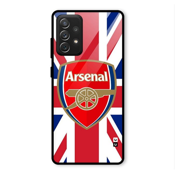 Arsenal Flag Glass Back Case for Galaxy A72