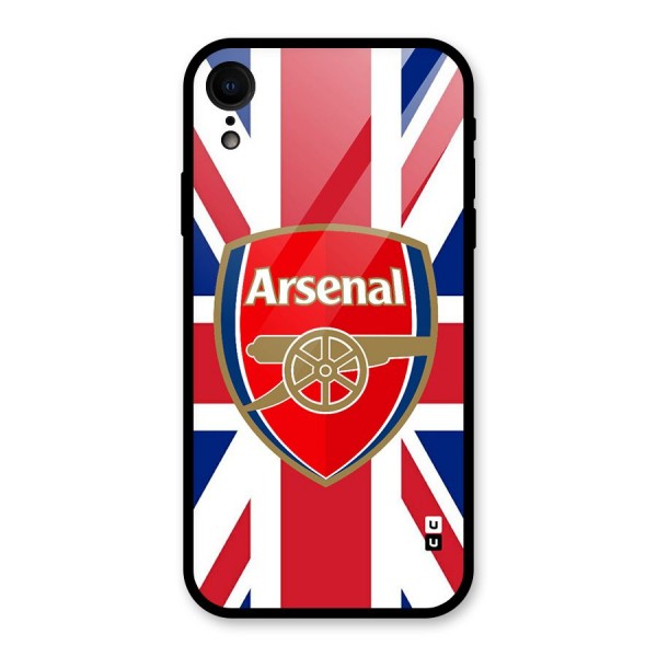 Arsenal Flag Glass Back Case for iPhone XR