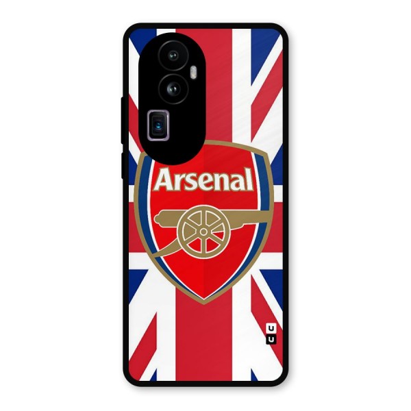 Arsenal Flag Metal Back Case for Oppo Reno10 Pro Plus