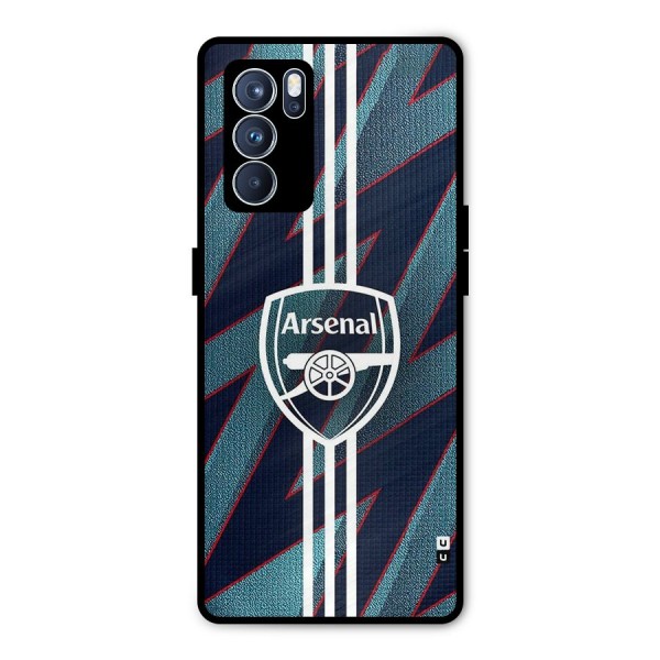Arsenal Football Club Metal Back Case for Oppo Reno6 Pro 5G