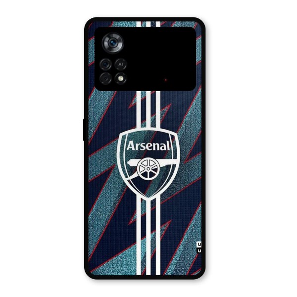 Arsenal Football Club Metal Back Case for Poco X4 Pro 5G