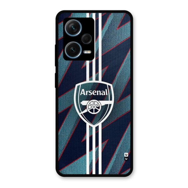 Arsenal Football Club Metal Back Case for Redmi Note 12 Pro Plus 5G