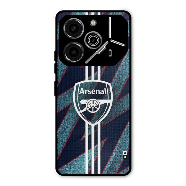 Arsenal Football Club Metal Back Case for Tecno Pova 6 Pro