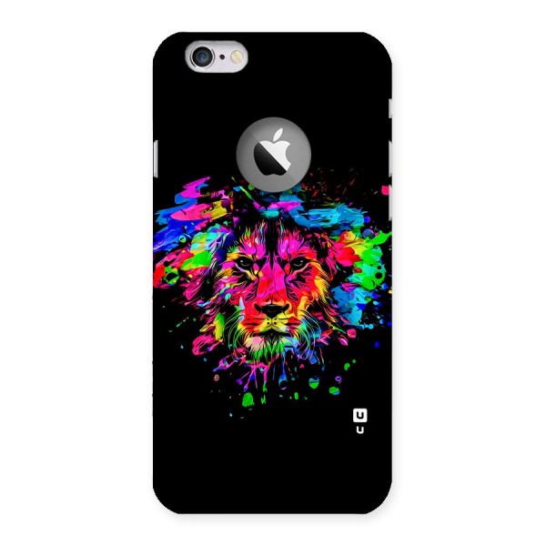 Artistic Lion Art Splash Back Case for iPhone 6 Logo Cut