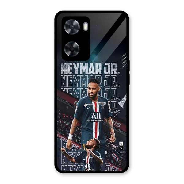 Artistic Striker Glass Back Case for Oppo A57 2022