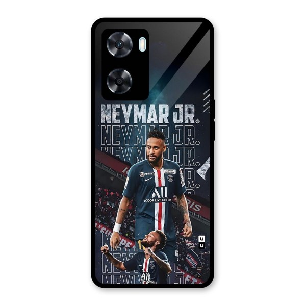 Artistic Striker Glass Back Case for Oppo A77