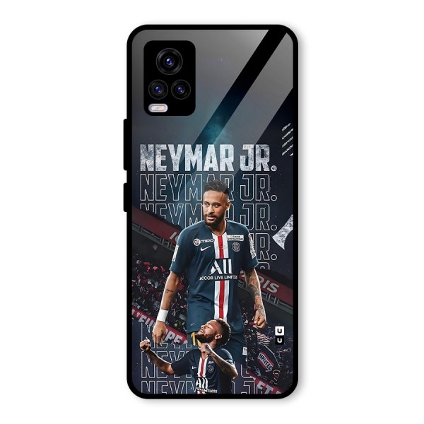 Artistic Striker Glass Back Case for Vivo V20 2021