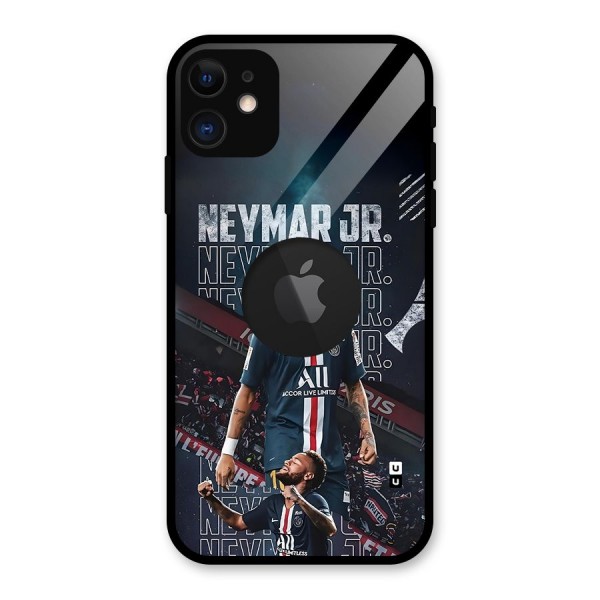 Artistic Striker Glass Back Case for iPhone 11 Logo Cut