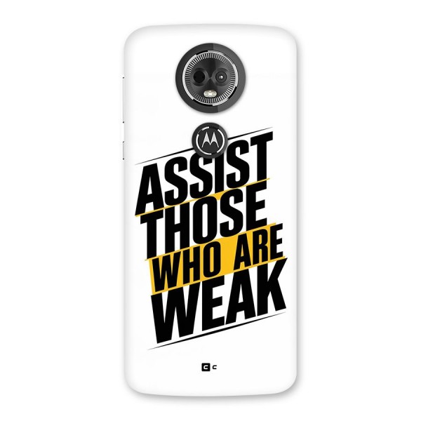 Assist Weak Back Case for Moto E5 Plus