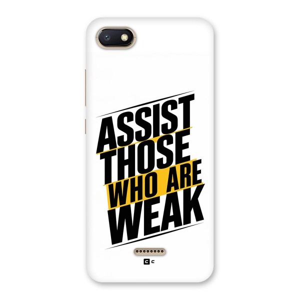 Assist Weak Back Case for Redmi 6A