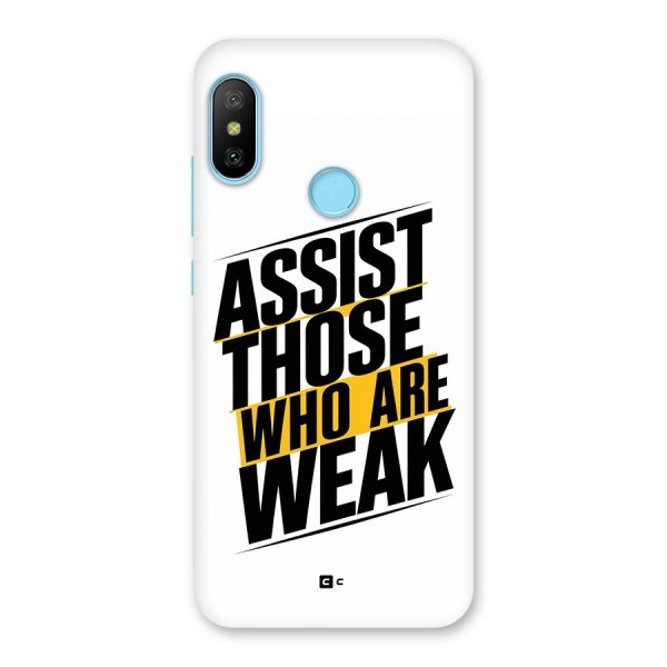 Assist Weak Back Case for Redmi 6 Pro