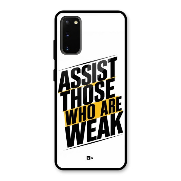 Assist Weak Glass Back Case for Galaxy S20