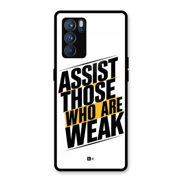 Assist Weak Glass Back Case for Oppo Reno6 Pro 5G