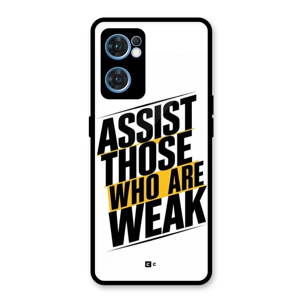 Assist Weak Glass Back Case for Oppo Reno7 5G
