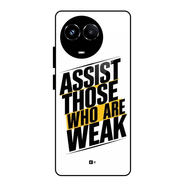 Assist Weak Glass Back Case for Realme 11X