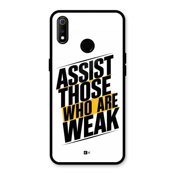 Assist Weak Glass Back Case for Realme 3