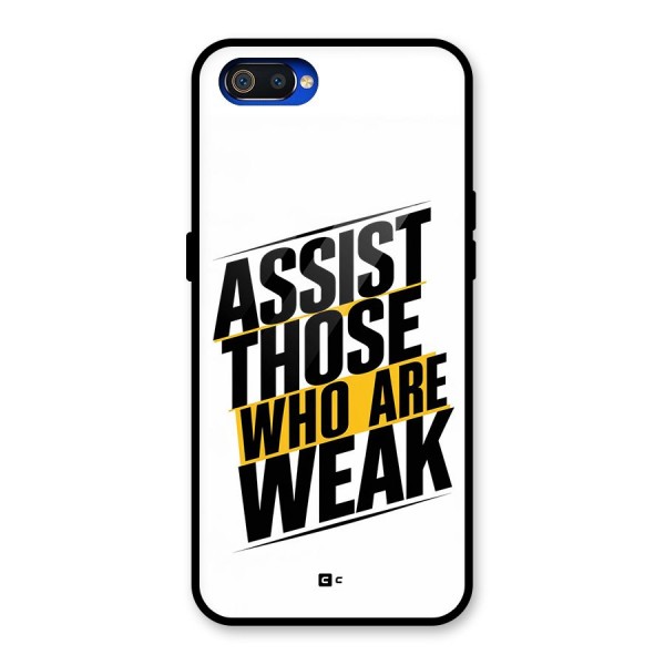 Assist Weak Glass Back Case for Realme C2