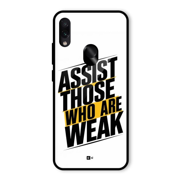 Assist Weak Glass Back Case for Redmi Note 7S
